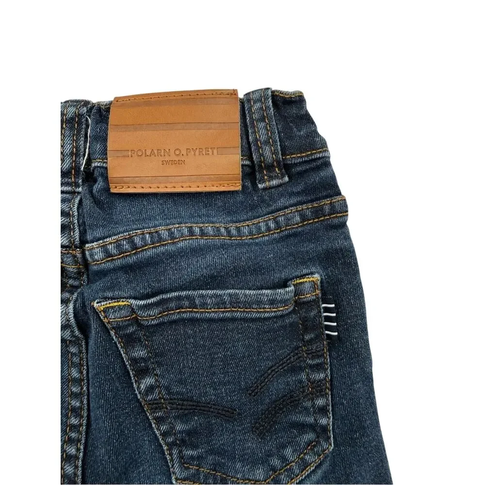 POLARN O. PYRET SWEDEN ROBIN DARK WASH JEANS TODDLER SIZE 1 - 1.5 YEARS
